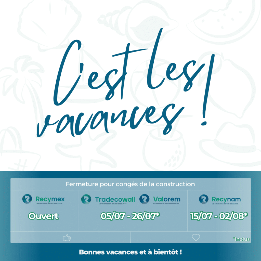 dates de vacances, congés été 2024 Tradecowall